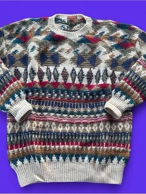 90's Boston Trader Multicolor Knit Sweater